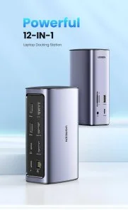 Фото: USB-хаб UGREEN CM555 Multifunctional Docking Station 12 in 1 Silver (90325) № 3 | KTC