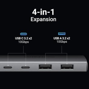 USB-хаб UGREEN CM480 4in1 Space Gray (30758)
