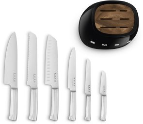 Набір ножів Smeg Retro Style 6pcs Black (KBSF02BL)