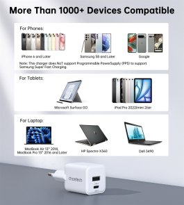 Зарядний пристрій Choetech PD5012 30W White (PD5012-EU-WH)