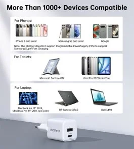 Фото: Зарядний пристрій Choetech PD5012 30W White (PD5012-EU-WH) № 5 | KTC