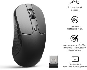 Миша Keychron M3 PixArt PAW3950 WL/BT/USB Black (M3-A23)