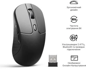 Фото: Миша Keychron M3 PixArt PAW3950 Black (M3-A23) № 6 | KTC