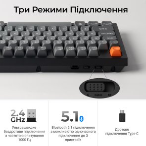 Клавіатура Keychron K10 Max Keychron Super Banana Switch RGB Black (K10M-H4-UA)
