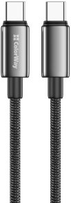 Кабель ColorWay CBPDCC099 100W 5A Type-C / Type-C 2m Black (CW-CBPDCC099-BK)