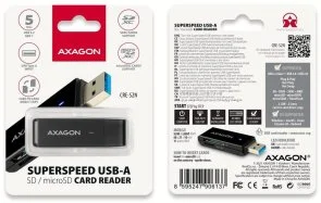 Фото: Кардрідер Axagon CRE-S2N SuperSpeed USB-A Black № 5 | KTC