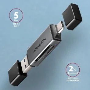 Фото: Кардрідер Axagon CRE-DAC SuperSpeed USB-C/USB-A № 3 | KTC