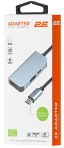 Фото: USB-хаб 2E W2680 3in1 Grey (2E-W2680) № 9 | KTC