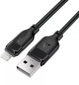 Кабель Acefast C16-02 12W AM / Lightning 1.2m Black (6974316286202)