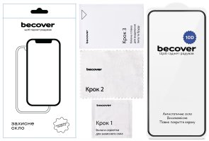 Захисне скло BeCover 10D for Motorola Moto G57 - Black (715713)