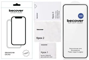 Фото: Захисне скло BeCover 10D for Motorola Moto G57 - Black (715713) № 5 | KTC