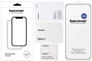 Захисне скло BeCover 10D for Motorola Moto G77 - Black (715714)