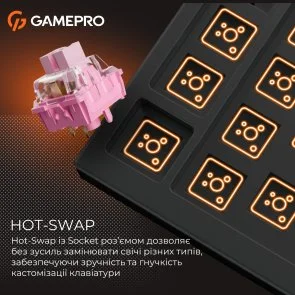 Фото: Клавіатура GamePro MK160 V2 Warden QLAB Sakura ENG/UKR USB Black (MK160-V2-B-QS) № 16 | KTC