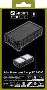 Фото: Батарея універсальна Sandberg Solar Powerbank CampLED 20000mAh 22.5W Black (421-24) № 7 | KTC