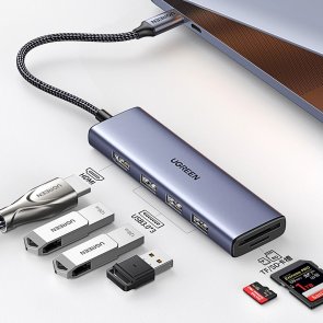 USB-хаб UGREEN CM511 6in1 (20956A)