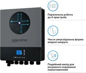 Фото: Інвертор Solarverse Ampere Double 8000W 48V (SV8048AD) № 3 | KTC