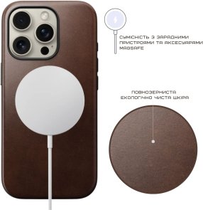 Чохол Nomad for Apple iPhone 16 Pro - Modern Leather Brown (NM01696285)