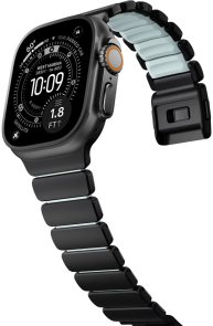 Ремінець Nomad for Apple Watch 46/49mm - Stratos Black Hardware Icy Blue Glow (NM009896858)