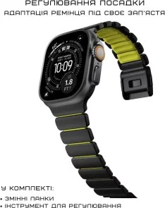Фото: Ремінець Nomad for Apple Watch 46/49mm - Stratos Black Hardware Volt (NM011130858) № 4 | KTC