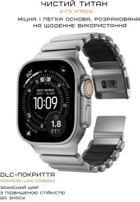 Ремінець Nomad for Apple Watch 46/49mm - Stratos Natural Hardware Black (NM014421858)