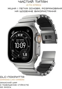 Фото: Ремінець Nomad for Apple Watch 46/49mm - Stratos Natural Hardware Black (NM014421858) № 7 | KTC