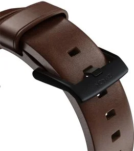 Фото: Ремінець Nomad for Apple Watch 41/42mm - Modern Leather Black Hardware Rustic Brown Horween (NM1A3RBM00) № 5 | KTC