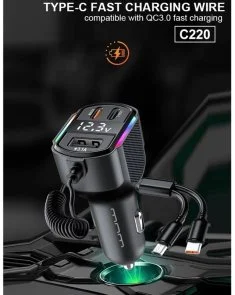 Фото: Автомобільний зарядний пристрій WUW C220 Black (6972573337408) № 6 | KTC