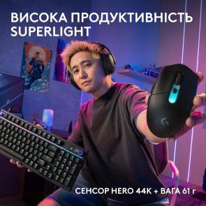Миша Logitech G305 X SUPERLIGHT Wireless/BT Black (910-007739)