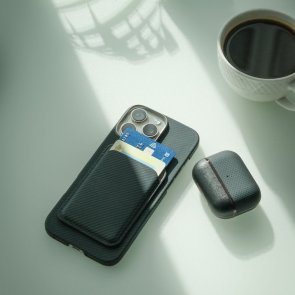 Чохол для пластикових карт Pitaka for iPhone - Magnetic Woven Black/Grey (MWW2401)
