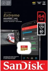 Фото: FLASH пам'ять SanDisk Extreme GO UHS-I V30 A2 Micro SDXC 64GB (SDSQXGN-064G-GN6MN) № 3 | KTC