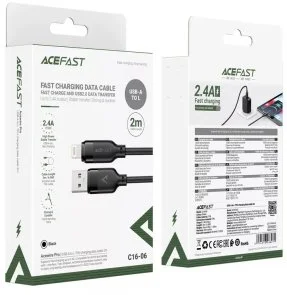 Фото: Кабель Acefast C16-06 2.4A AM / Lightning 2m Black (6974316286271) № 5 | KTC