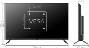 Телевізор QLED Kivi 43U7000MB (Android TV, Wi-Fi, 3840x2160)