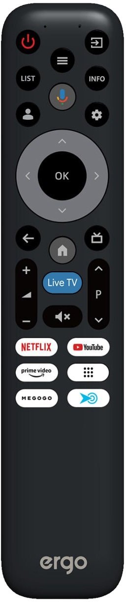 Телевізор QLED Ergo 55JUQ7555 (Google TV, Wi-Fi, 3840x2160)