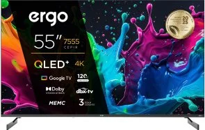 Фото: Телевізор QLED Ergo 55JUQ7555 (Google TV, Wi-Fi, 3840x2160) № 2 | KTC