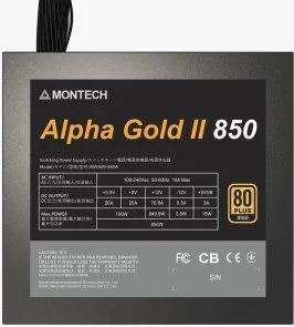 Фото: Блок живлення Montech 850W Alpha Gold II 850 Bulk № 2 | KTC