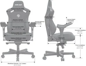 Фото: Крісло Anda Seat Kaiser 3 Pro XL Fabric Dark Gray (AD12YDC-XL-01-GB-CF-G02) № 27 | KTC