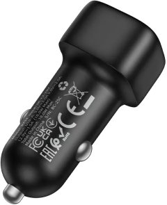  Автомобільний зарядний пристрій BOROFONE BZ34 Cloud 18W Black (6941991122255)