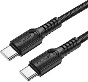 Фото: Кабель BOROFONE BX116 Certain 60W Type-C / Type-C 1m Black (6941991119835) № 2 | KTC