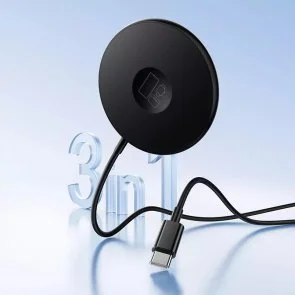 Фото: Бездротовий зарядний пристрій BOROFONE BQ41 Glory 3in1 15W Black (6941991125553) № 7 | KTC