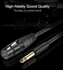 Фото: Кабель UGREEN AV131 Jack 6.35mm M / XLR F 2m Black (UGR-20719) № 4 | KTC