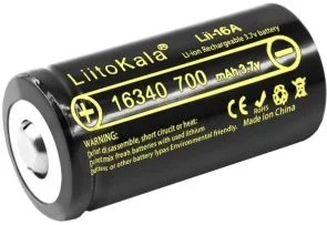 Фото: Акумулятор LiitoKala Lii-16A 16340 700mAh BL/1 (Lii-16A (CR123A)) № 2 | KTC