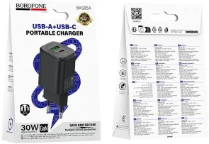 Фото: Зарядний пристрій BOROFONE BAS85A Star 30W Black (6941991126840) № 7 | KTC