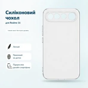 Фото: Чохол BeCover for Realme 16 Transparent (716062) № 6 | KTC