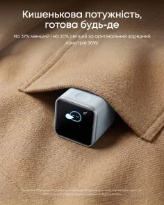 Фото: Зарядний пристрій Anker Nano Charger Smart Display 45W Blue (A121DG31) № 4 | KTC