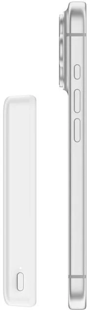 Батарея універсальна Belkin BoostCharge Slim Magnetic 10000mAh 20W Qi2 7.5W White (BPD015HQWH)