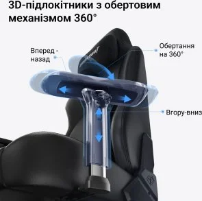 Фото: Крісло Anda Seat Phantom 4 Pro L Black (AD18YSDC-72-B-PV-B02) № 15 | KTC