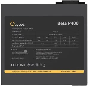 Фото: Блок живлення Ocypus 400W Beta P400 (BETA-P400-N1HDBK024X-EU) № 4 | KTC