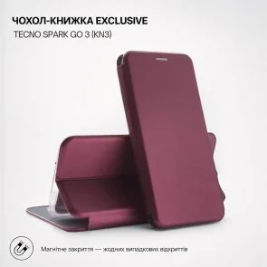 Фото: Чохол BeCover for Tecno Spark Go 3 KN3 - Exclusive Red Wine (716176) № 3 | KTC