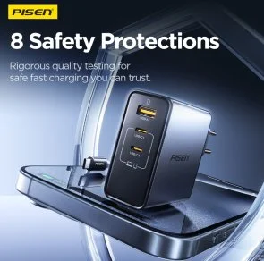 Фото: Зарядний пристрій Pisen BOLT Pro PD 140W Black (TP-C68) № 4 | KTC