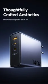 Фото: Зарядний пристрій Pisen BOLT Pro PD 140W Black (TP-C68) № 12 | KTC